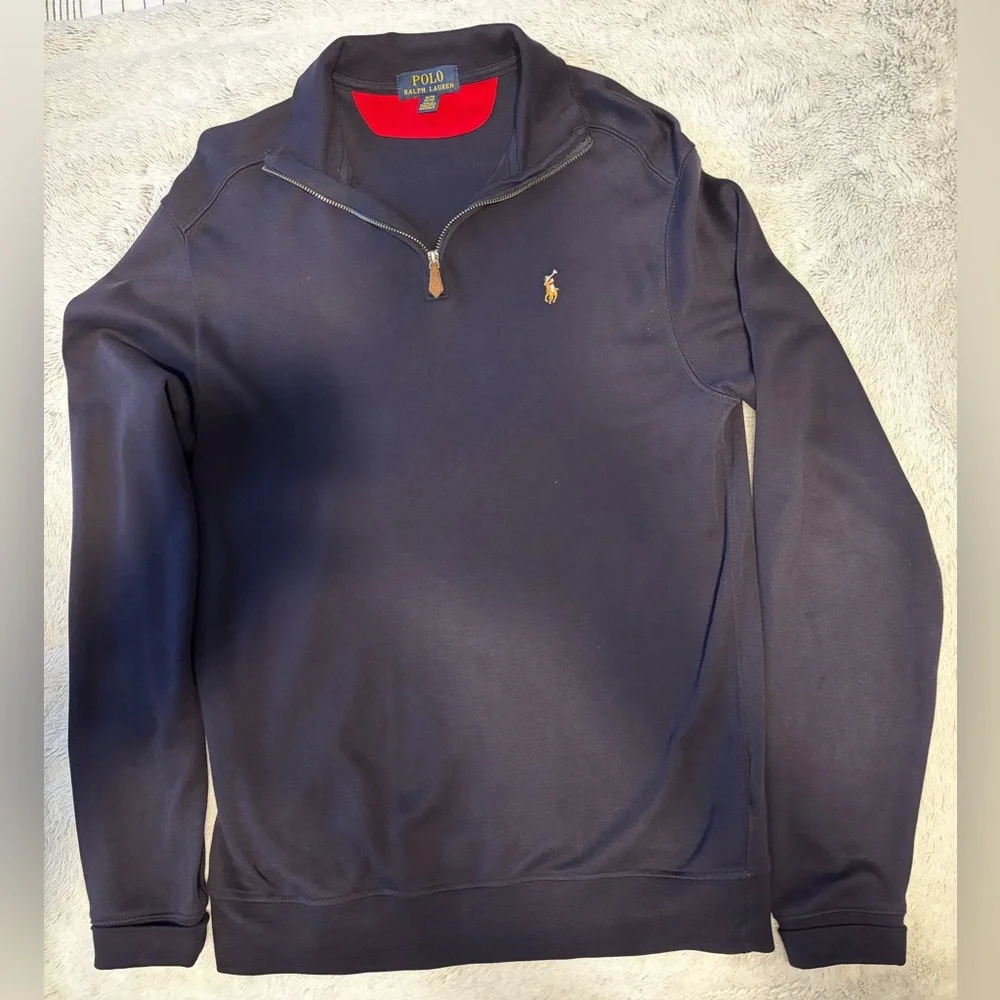 Polo by Ralph Lauren Men's Dark Blue Zip-Up Sweater - Picture 5 of 5